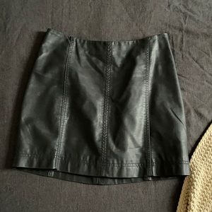 Free people leather skirt